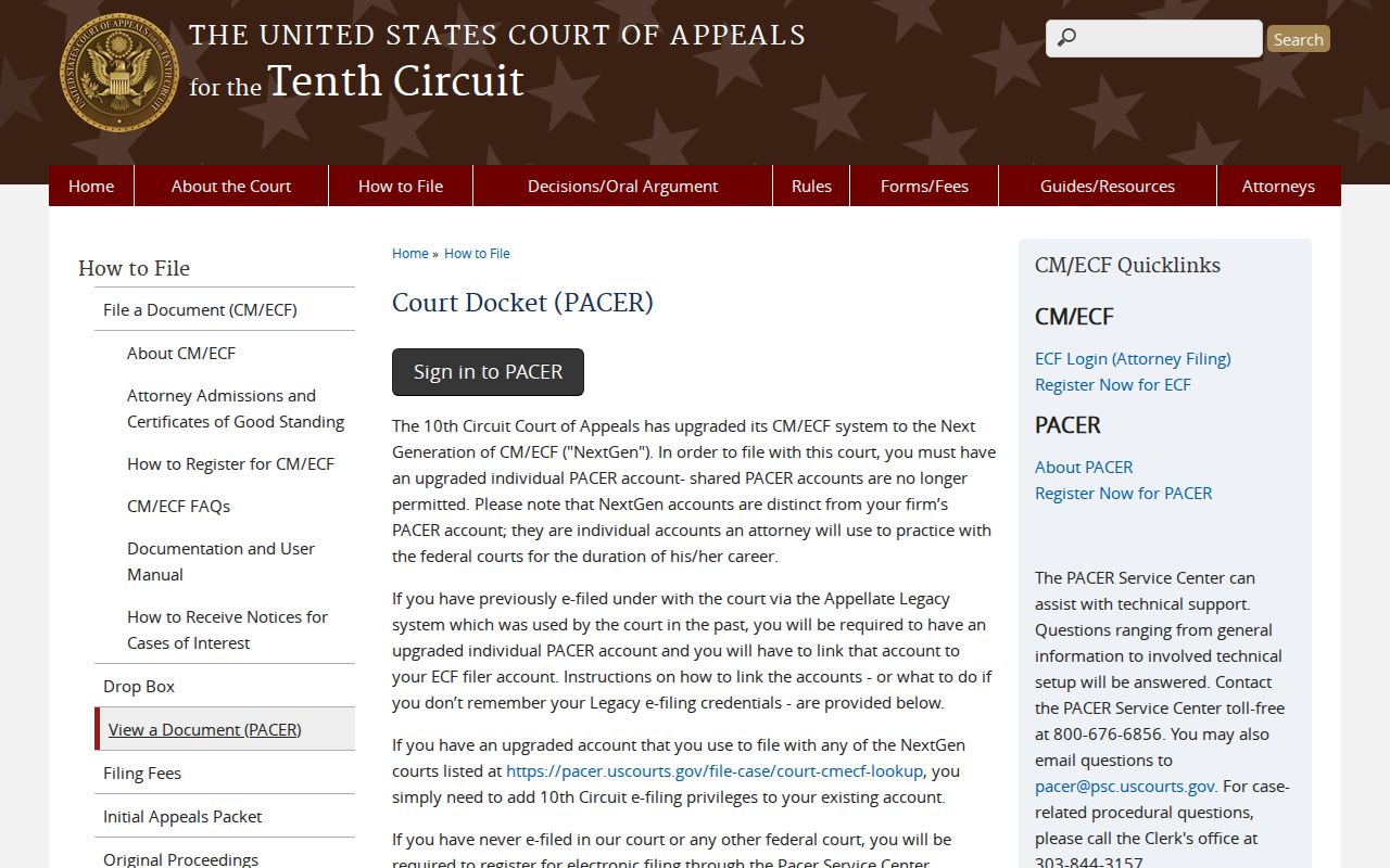 Beverly court docket federal appellate PACER route